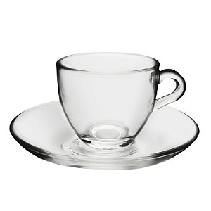 JG DE 12 PEÇAS PARA CAFÉ BASIC EM VIDRO 90ML