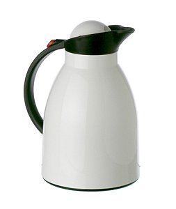 GARRAFA TÉRMICA EM ABS 1L BRANCO E PRETO