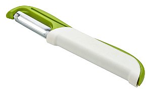 DESCASCADOR DE FRUTAS DUPLO DE PLÁSTICO E INOX