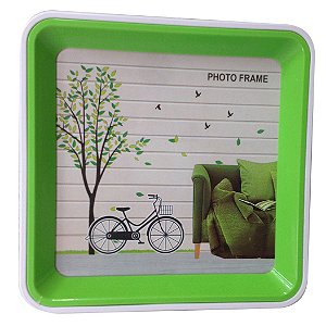 PORTA RETRATO PLASTICO FRENTE E VERSO 17.5X17.5X3CM
