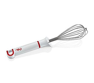 BATEDOR DE OVOS EM ABS E INOX BRANCO