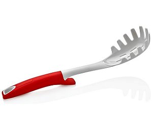 PEGADOR DE MACARRÃO EM NYLON VERMELHO/BRANCO