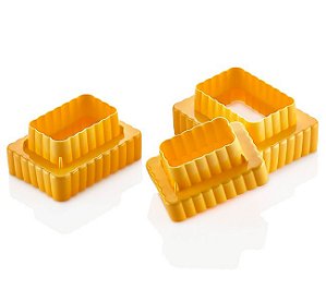 JG 3 CORTADORES BISCOITO PLÁSTICO RETANGULAR