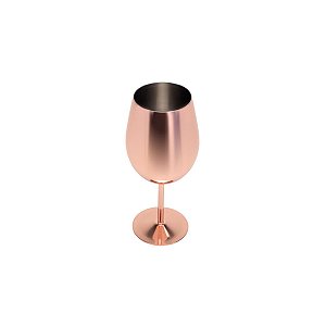 TAÇA DE AÇO INOX ACABAMENTO EM COBRE 400ML