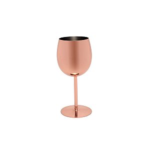 TAÇA DE AÇO INOX ACABAMENTO EM COBRE 350ML