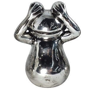 SAPO DECORATIVO NAO VE PRATA - 9X7X12 CM