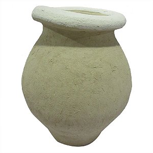 VASO DECORATIVO DE CIMENTO BEGE