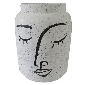VASO EM CIMENTO BRANCO