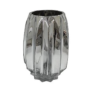 VASO DE VIDRO PRATA