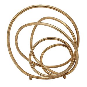 P DECORATIVA DE METAL DOURADO