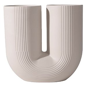 VASO DE CERAMICA BEGE
