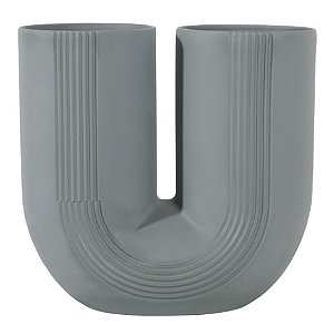 VASO DE CERAMICA CINZA