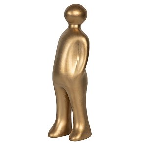 PECA DECORATIVA DE CERAMICA DOURADO
