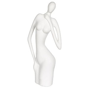 PECA DECORATIVA DE CERAMICA BRANCA