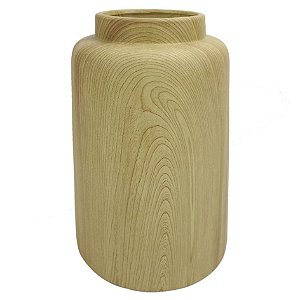VASO DE CERAMICA COM EFEITO DE MADEIRA