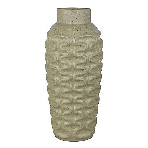 VASO DECORATIVO DE CERAMICA  AREIA 18,5CM X 41CM