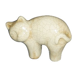 PECA DECORATIVA DE CERAMICA - GATO