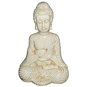 FIGURA DECORATIVA DE CERAMICA - BUDHA