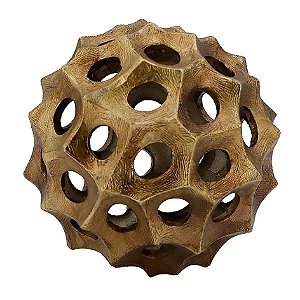 ESFERA DECORATIVA DE RESINA MARROM