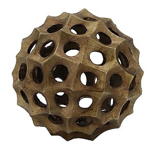 ESFERA DECORATIVA DE RESINA MARROM