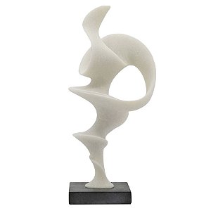 PECA DECORATIVA DE RESINA BRANCA E PRETA