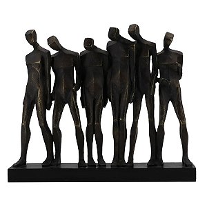 FIGURA DECORATIVA DE RESINA PRETA