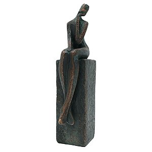 PECA DECORATIVA DE RESINA MARROM