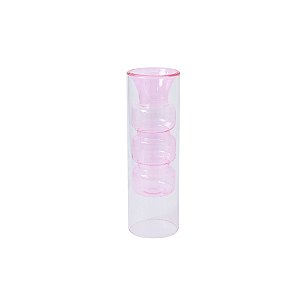 VASO DE VIDRO ROSA