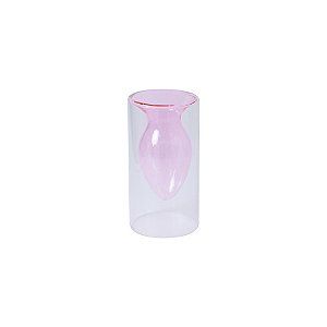 VASO DE VIDRO ROSA
