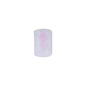 VASO DE VIDRO ROSA