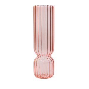 VASO DE VIDRO ROSA