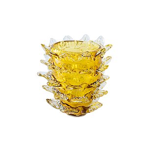 VASO DE VIDRO AMBAR