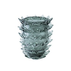 VASO DE VIDRO CINZA