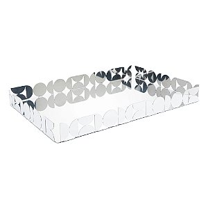 BANDEJA DE AÇO INOX BAUHAUS 48CM X 30CM X 4CM - WOLFF