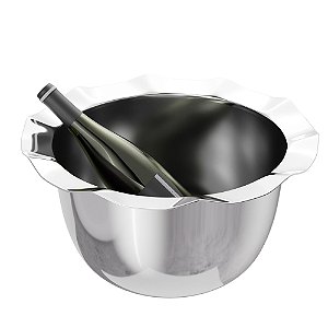 BALDE PARA VINHO BONBON PRATEADO 37CM X 37CM X 22,5CM - WOLFF