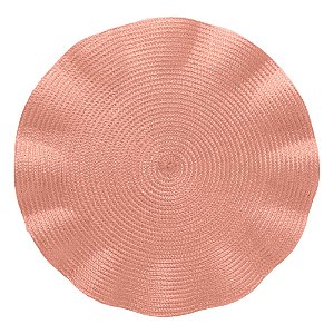 LUGAR AMERICANO DE POLIÉSTER BABADO ROSA 38CM - WOLFF