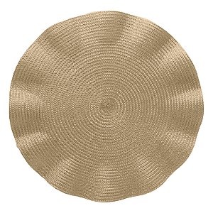 LUGAR AMERICANO DE POLIÉSTER BABADO DOURADO 38CM - WOLFF
