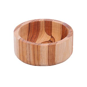 BOWL DE MADEIRA TECA 10CM X 4CM - WOLFF CRAFT
