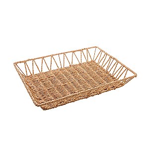 BANDEJA RETANGULAR DE PAPEL E METAL 38CM X 28CM X 6CM - WOLFF
