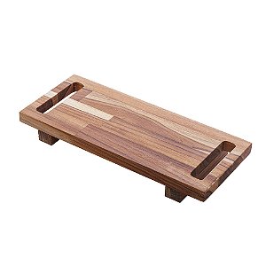 BANDEJA DE MADEIRA TECA 50CM X 20CM X 4CM - WOLFF CRAFT