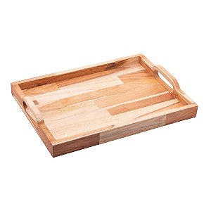 BANDEJA DE MADEIRA TECA 45CM 33CM X 6CM - WOLFF CRAFT