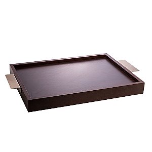 BANDEJA DE MADEIRA PARA CAFÉ DA MANHÃ PINUS AMADEIRADA 55CM X 35CM X 23CM - WOODART