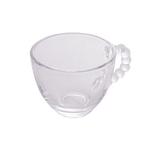 CONJUNTO 4 XÍCARAS DE CAFÉ DE CRISTAL SEM PIRES PEARL 80ML - WOLFF