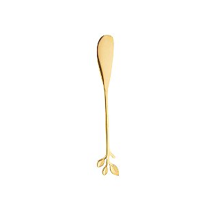 CONJUNTO 4 ESPÁTULAS DE AÇO INOX LEAVES DOURADO - WOLFF