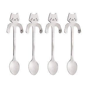 CONJUNTO 4 COLHERES DE CHÁ DE AÇO INOX CAT PRATA - WOLFF