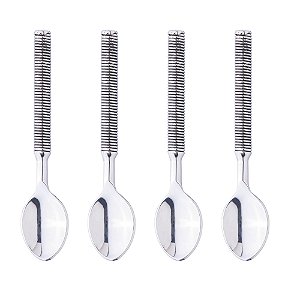 CONJUNTO 4 COLHERES DE AÇO INOX ESPIRAL - WOLFF
