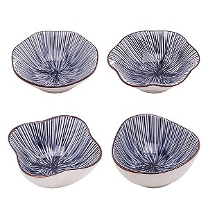 CONJUNTO 4 BOWLS MIXED DE PORCELANA KOJI 10,5CM - WOLFF