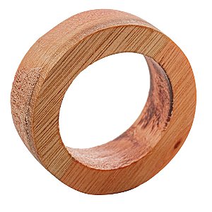 CONJUNTO 4 ANÉIS PARA GUARDANAPOS DE MADEIRA LIPTUS CÍRCULO - WOODART