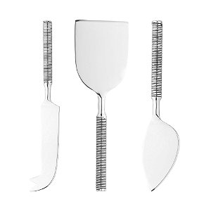 CONJUNTO 3 FACAS PARA QUEIJO DE AÇO INOX ESPIRAL - WOLFF