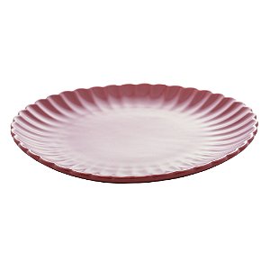 CONJUNTO 2 PRATOS PARA SOBREMESA DE PORCELANA PÉTALA VERMELHO MATT 20 CM - WOLFF